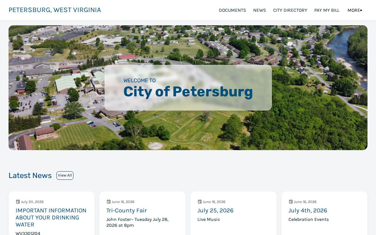 Petersburg City Hall source for local criminal records and police activity context