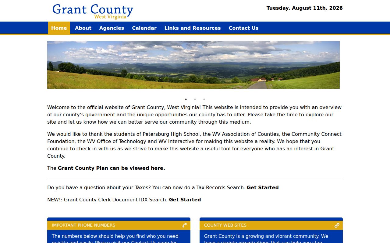 Grant County criminal record offices at the county courthouse