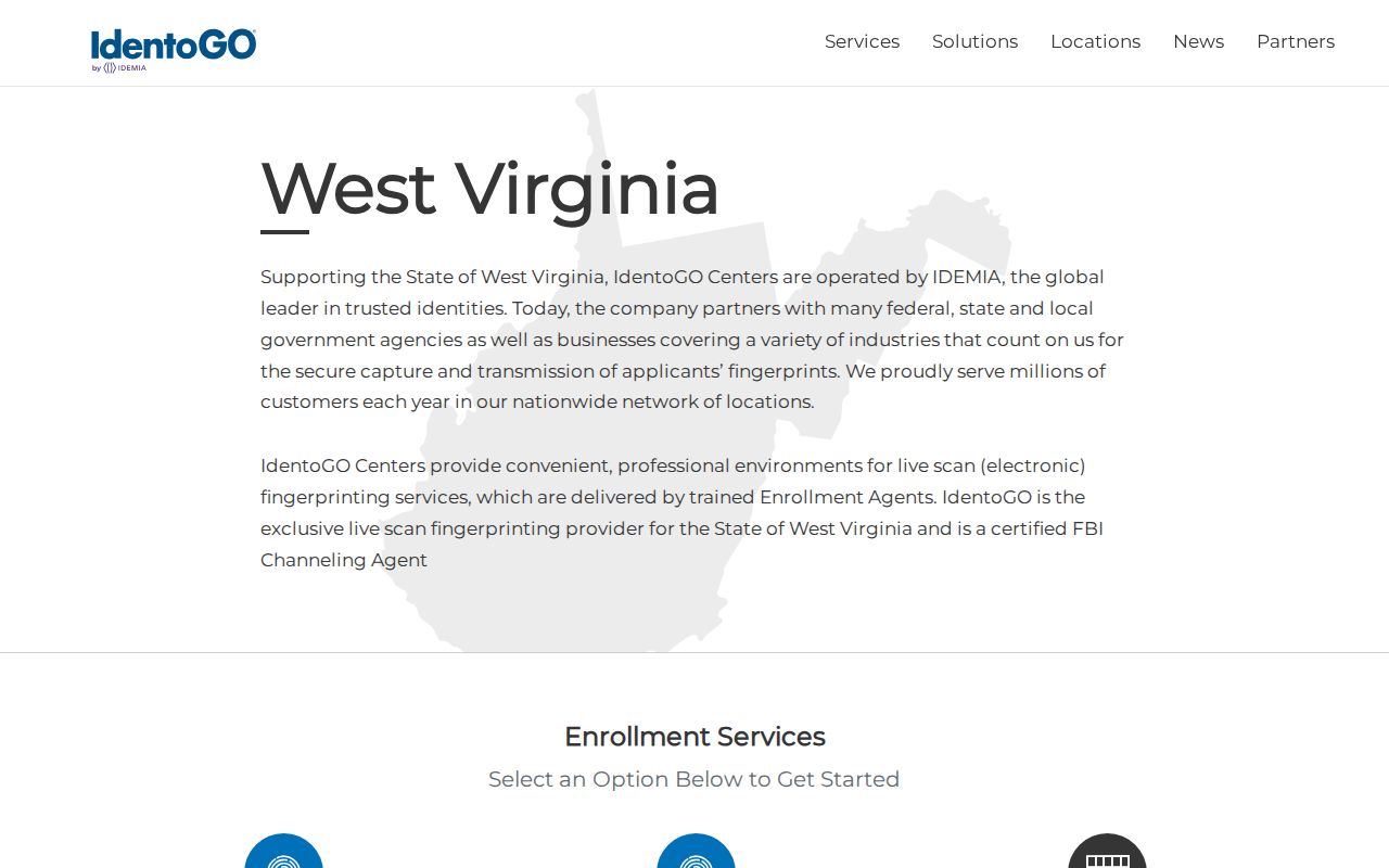 Grant County criminal history fingerprint appointment channel in West Virginia